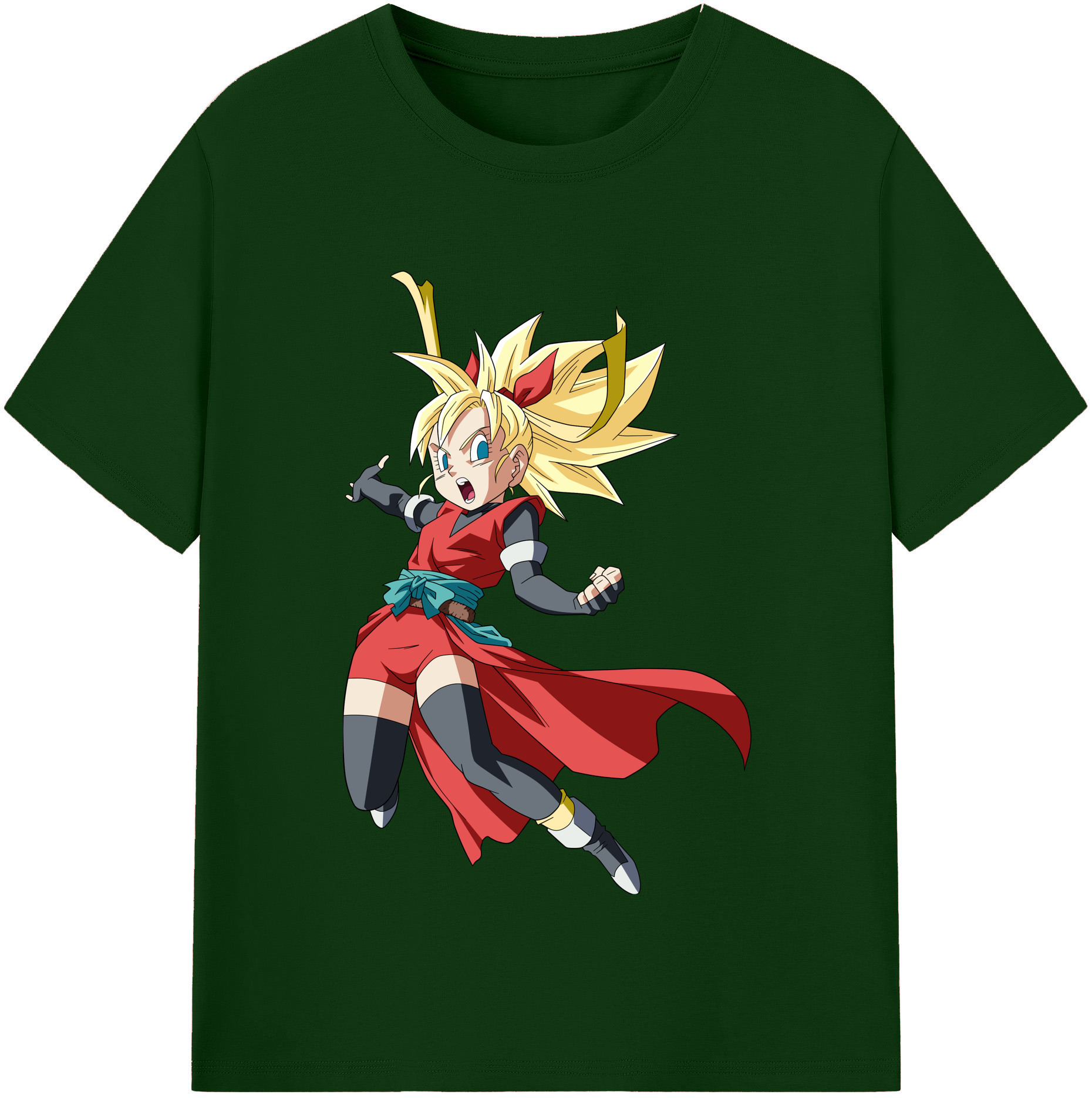 （画像用） ドラゴンボール カリフラ DRAGON BALL Caulifla 綿100％半袖Tシャツ（フロントプリント）